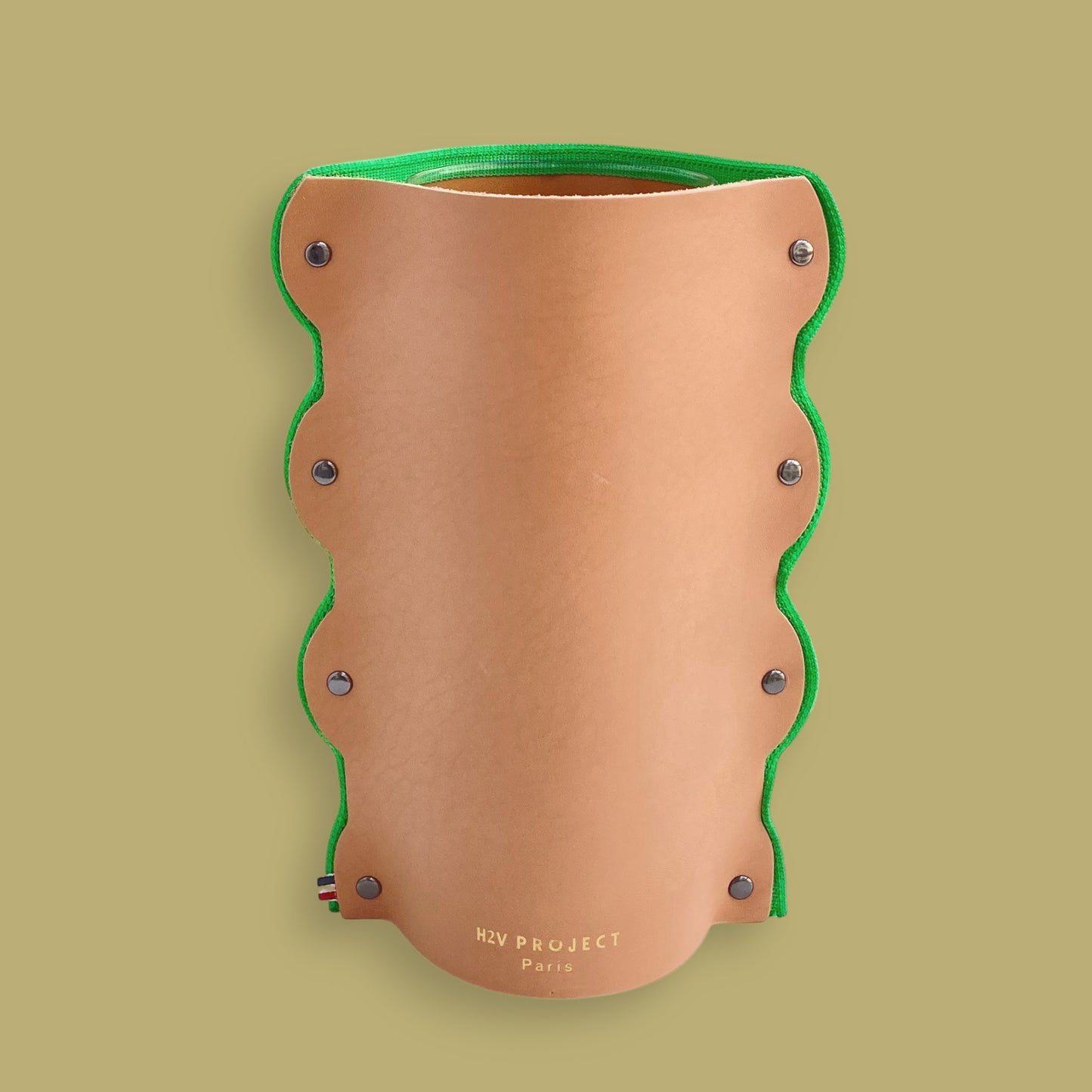 modèle ETTORE Vase toile de Jouy sur cuir