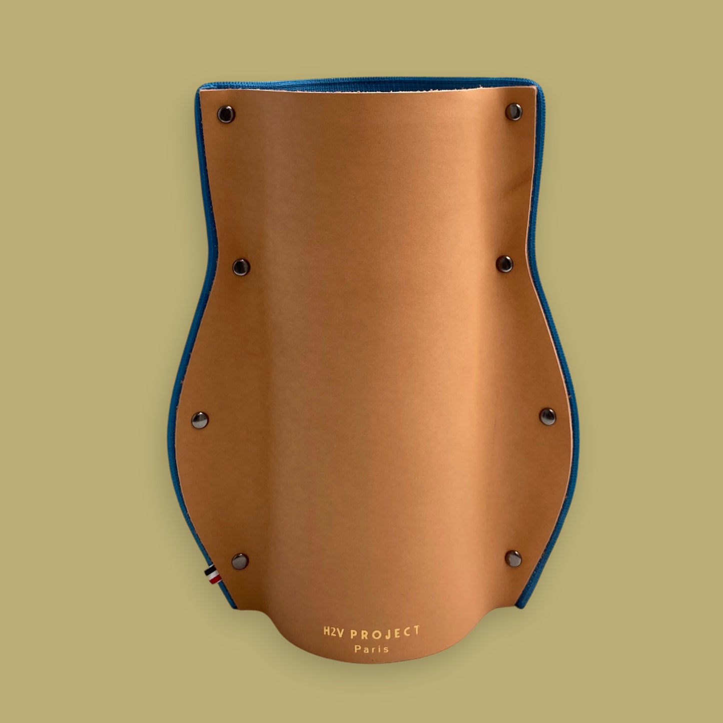 Modèle BOA Vase avec toile japonaise plaquée sur cuir