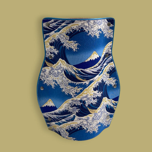 Modèle BOA Vase avec toile japonaise plaquée sur cuir